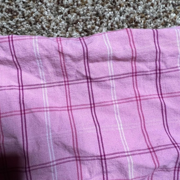 Gitman Bros Mens Pink Plaid Button Down Polo Short Sleeve Collared Medium - Picture 6 of 9